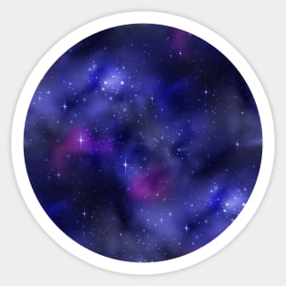 Print Texture of Cosmic Universe with Cute Stars Sticker